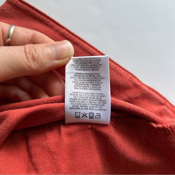 CAbi Burnt Orange Mid-Rise Straight Leg Pockets Center Seam Khaki Pants Size 10 - Picture 13 of 13